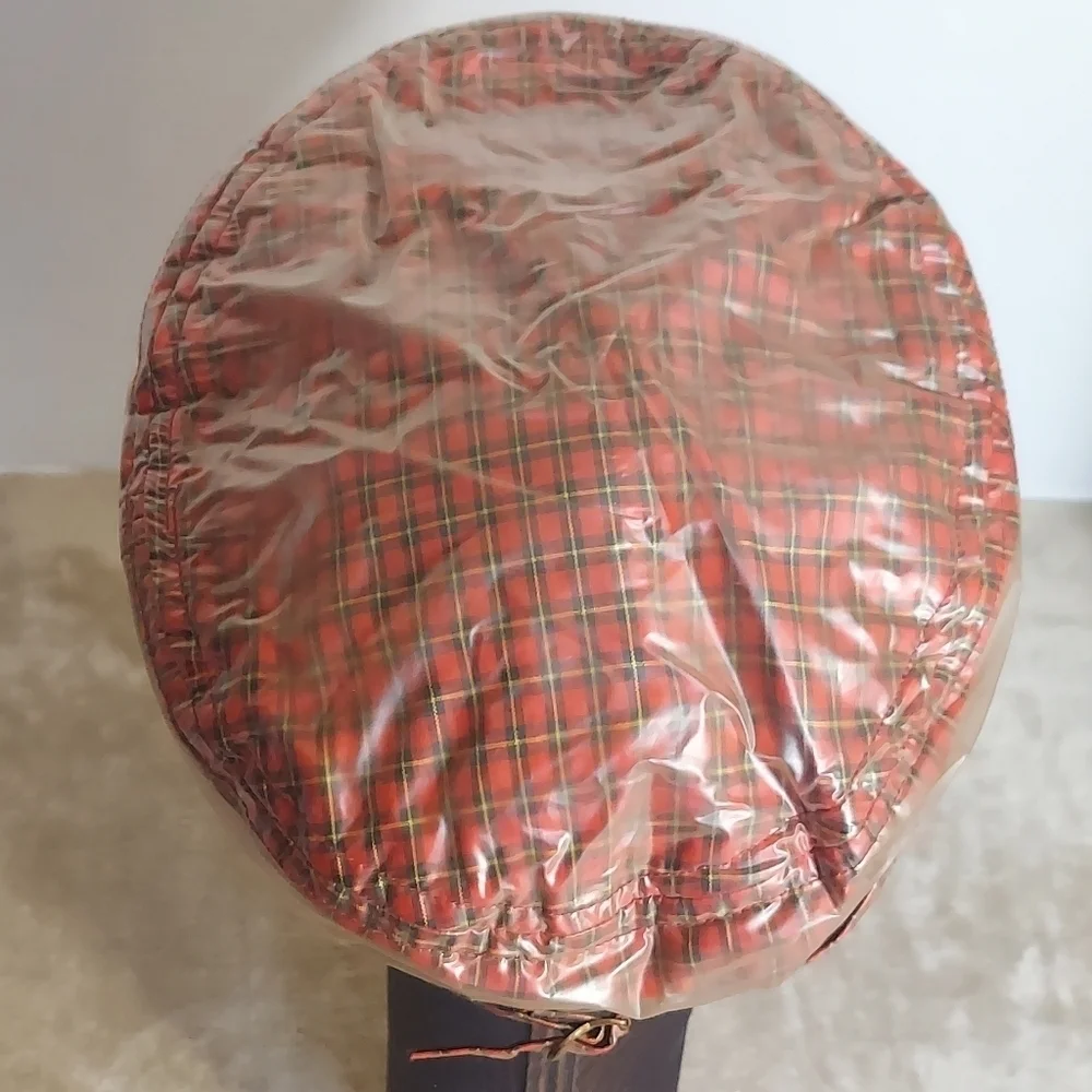 Vtg Red Plaid Cort Rain Cap by Cort Exclusive to J.L.‎ Hudson Adjustable Strap